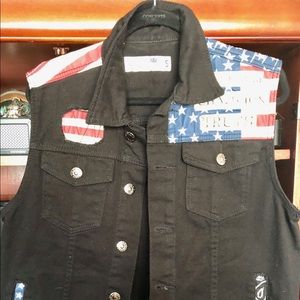 Diamond Stash American Flag Vest